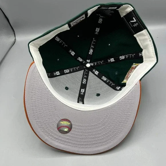Houston Astros‎ Hat Men 7 5/8 Green Orange 59Fifty New Era MLB Fitted Cap